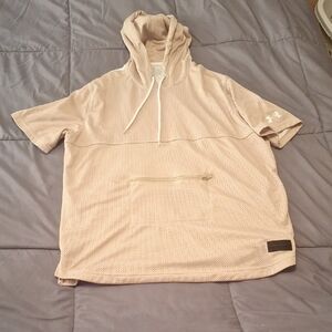 Under Armour Light Tan Short Sleeve Hoodie